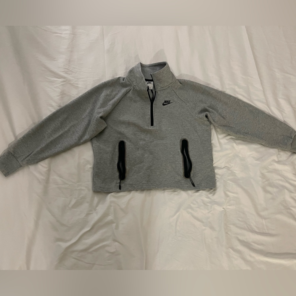 Nike Heather Gray Quarter-Zip Jacket